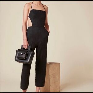 Reformation Lelani Linen Jumpsuit in Black